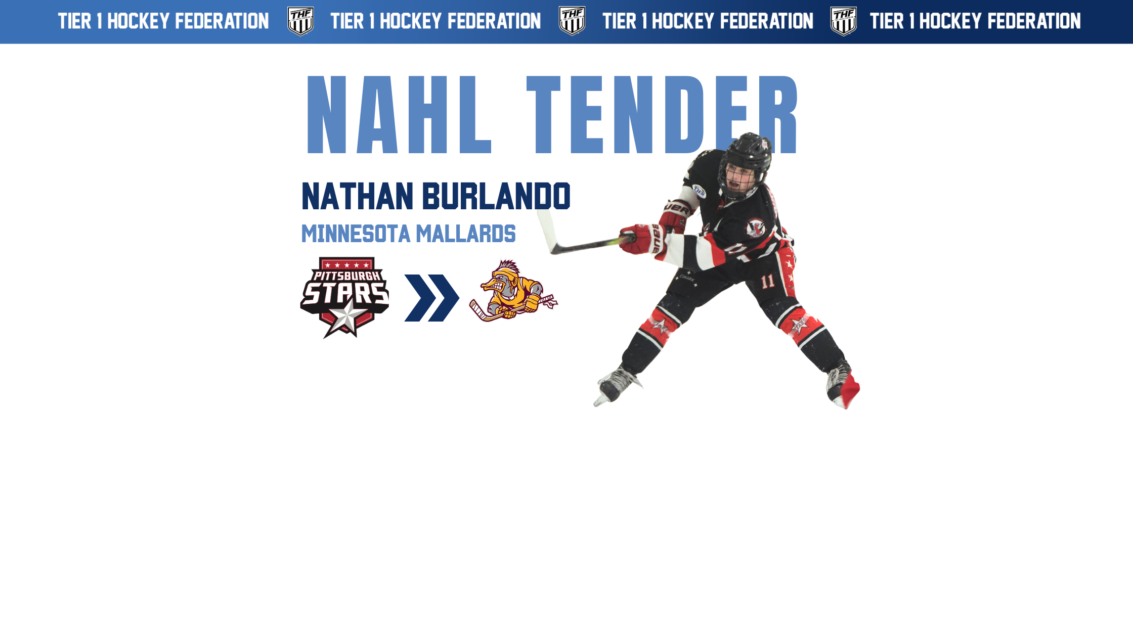 Pittsburgh Stars Forward Burlando Tendered by NAHL’s Minnesota Mallards