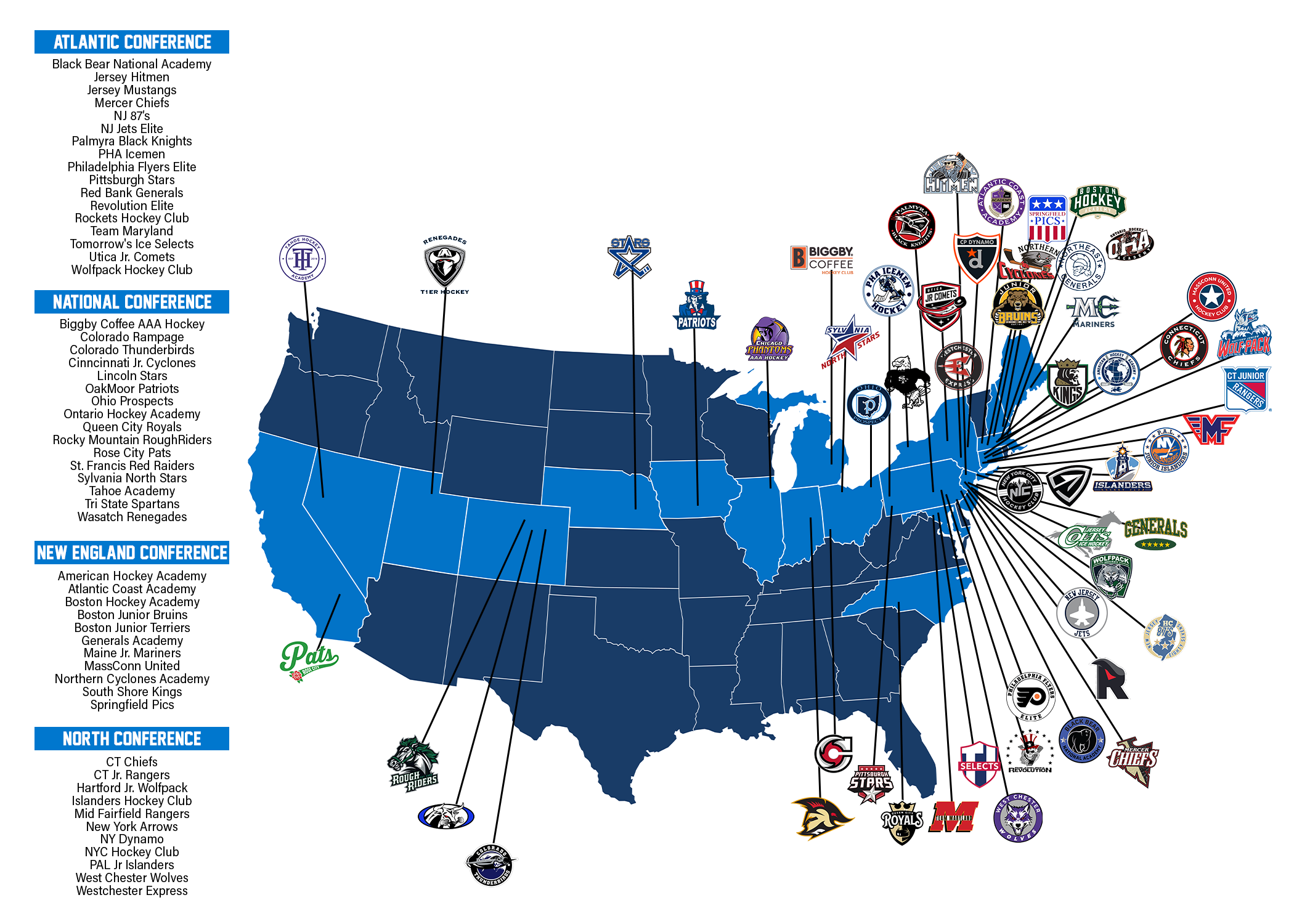 2024-25 THF USA Map